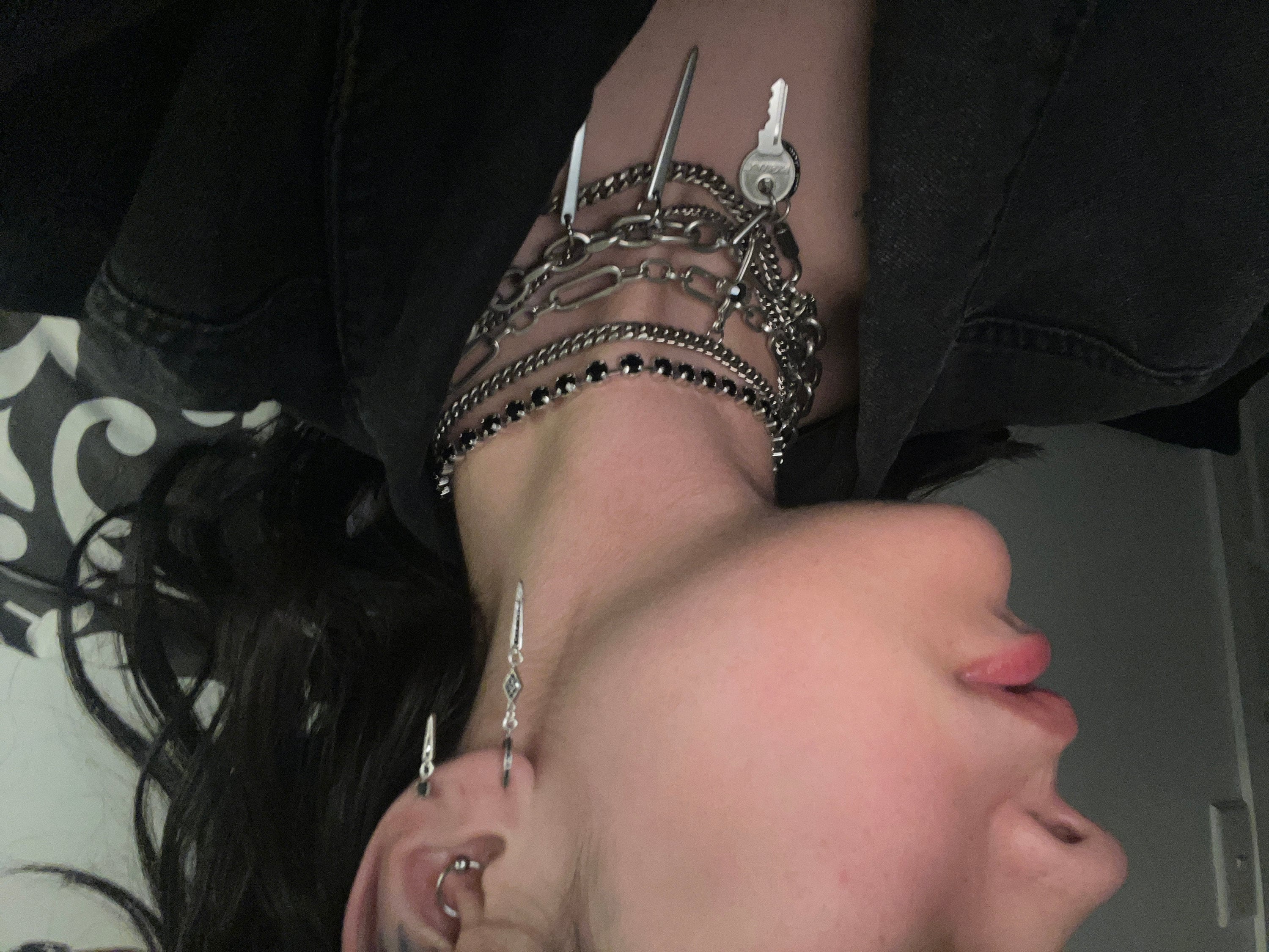 Dangle stack earrings, sterling hoop Earrings set, spike stacking Earrings for everyday, dangling earrings, grunge, goth, gothic earrings