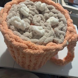 ホットココア マグ ブランケット パターン (手編み & かぎ針編み