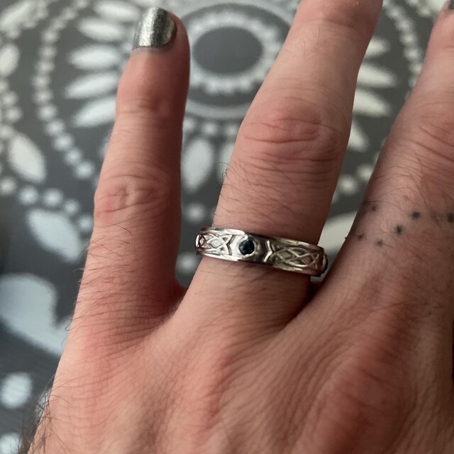Milacolato Anello Argento 925 per Donna Ragazza Anelli Pietre di Luna Regolabile Aperte Anello CZ Triangolo Celtico Vintage, Anello Pietre Cuore Ovale Rotondo Gioielli per Lei anello-D