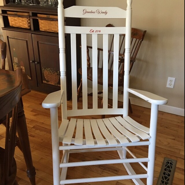 Solid ash wood rocking chair custom engraving perfect Etsy