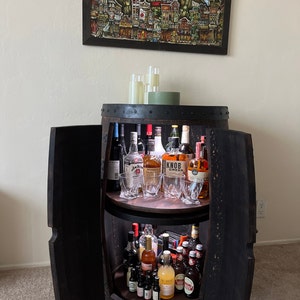 Whisky Barrel-bar_ Rotating Shelf Rack _whisky Oak Barrel - Etsy