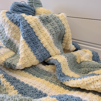 Modern Crochet Blanket Pattern, Quick and Easy Crochet Pattern, Easy ...