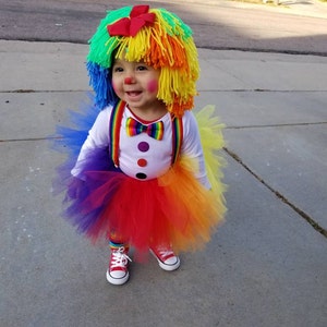Clown Costume Halloween Costumes Baby Hat Baby Girl Clown Wig | Etsy
