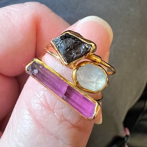 Customer photo from Marissa, Raw Crystal Ring Mystery Box! 3 Ring Set