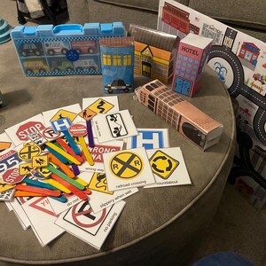 Road Signs Activity Set- Montessori Learning Toy for Preschool