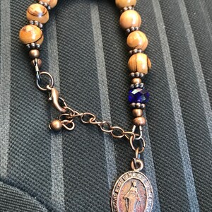 St Benedict Catholic Olive Wood Rosary. Catholic Jewelry. - Etsy