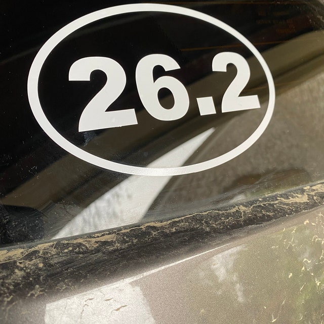 Pink 26.2 Marathon Vinyl Decal - Runner's Bumper Sticker For Cars, Laptops & Windows - Proudly Made In USA
