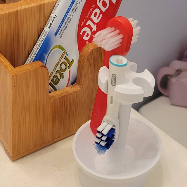 Soporte de pared para cepillo de dientes eléctrico con bandeja de goteo  extraíble. Para cepillos de dientes de la marca Oral B diseño adhesivo con  ventosas -  México