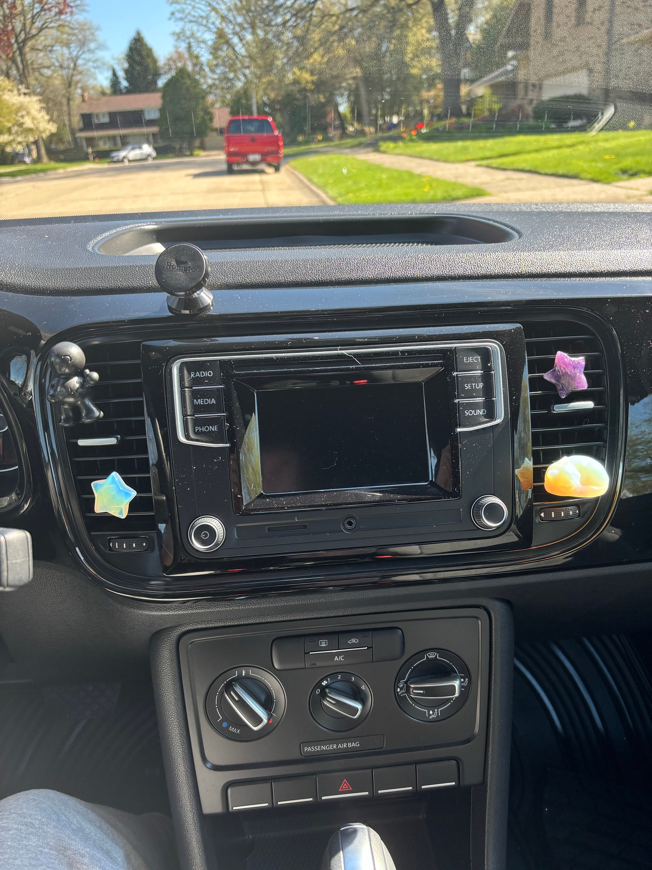(Set of 2pcs)Crystal Car Vent Clips Crystal Star Moon Car Outlet Decoration, Natural Quartz Car Parts, Car Crystal, Car Gifts
