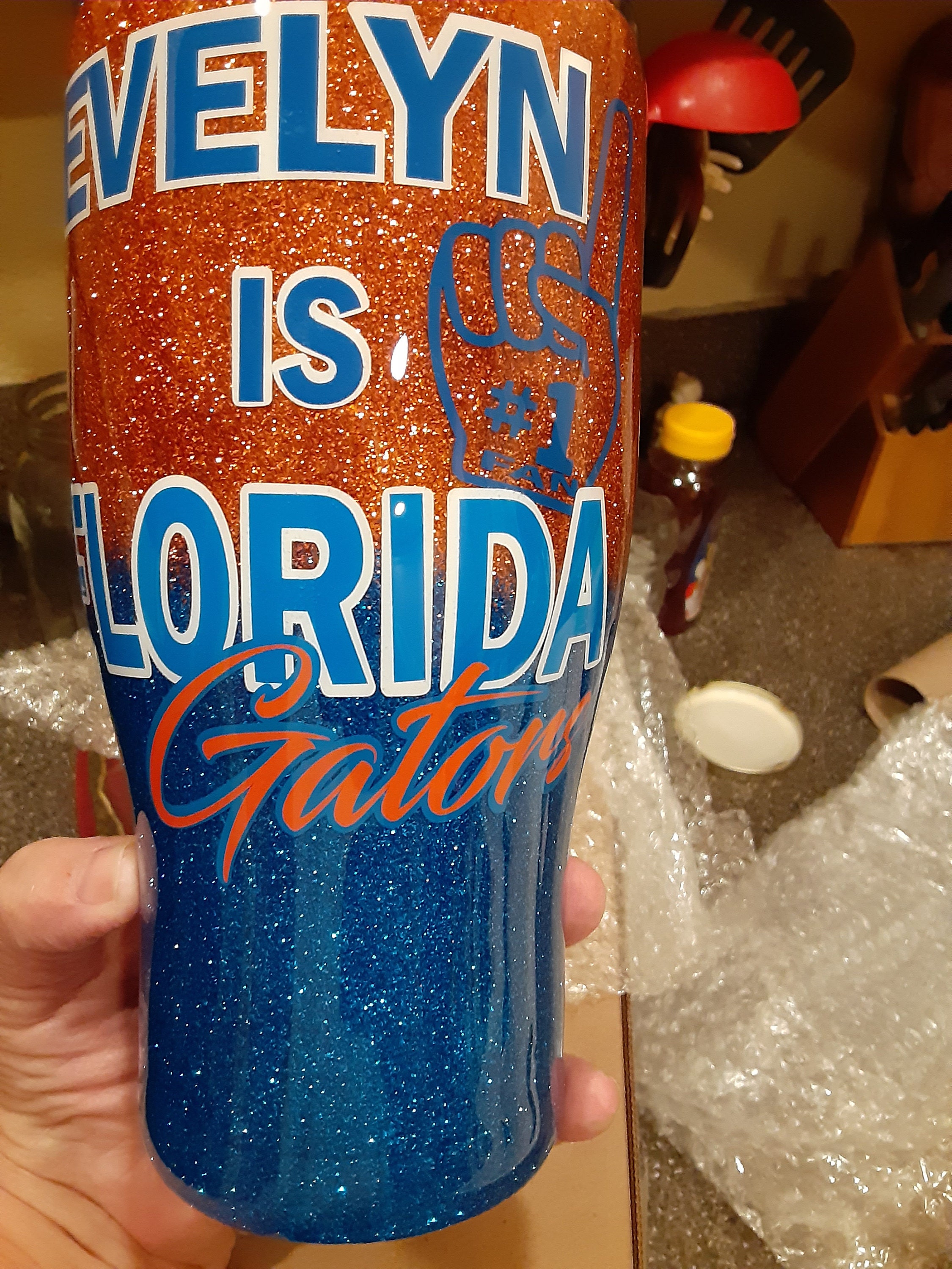 Como La Flor Inspired Tumbler Glitter Cup
