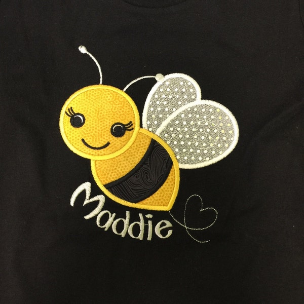 Bumble Bee Applique Machine Embroidery Digtial Design - Etsy
