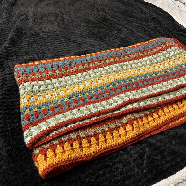Riverbed Blanket Crochet Pattern | Video Tutorial Included | 14 Sizes ...