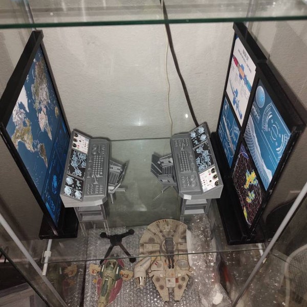 Custom 1:12 Scale Mission Control Radar Briefing Room Diorama Prop ...