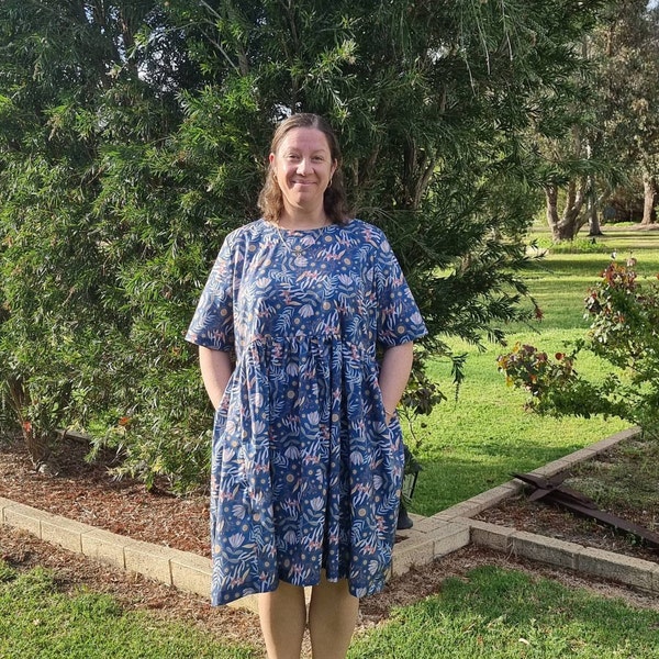 Women's Dress Sewing Pattern, Beginner Friendly Linen Dress PDF Pattern