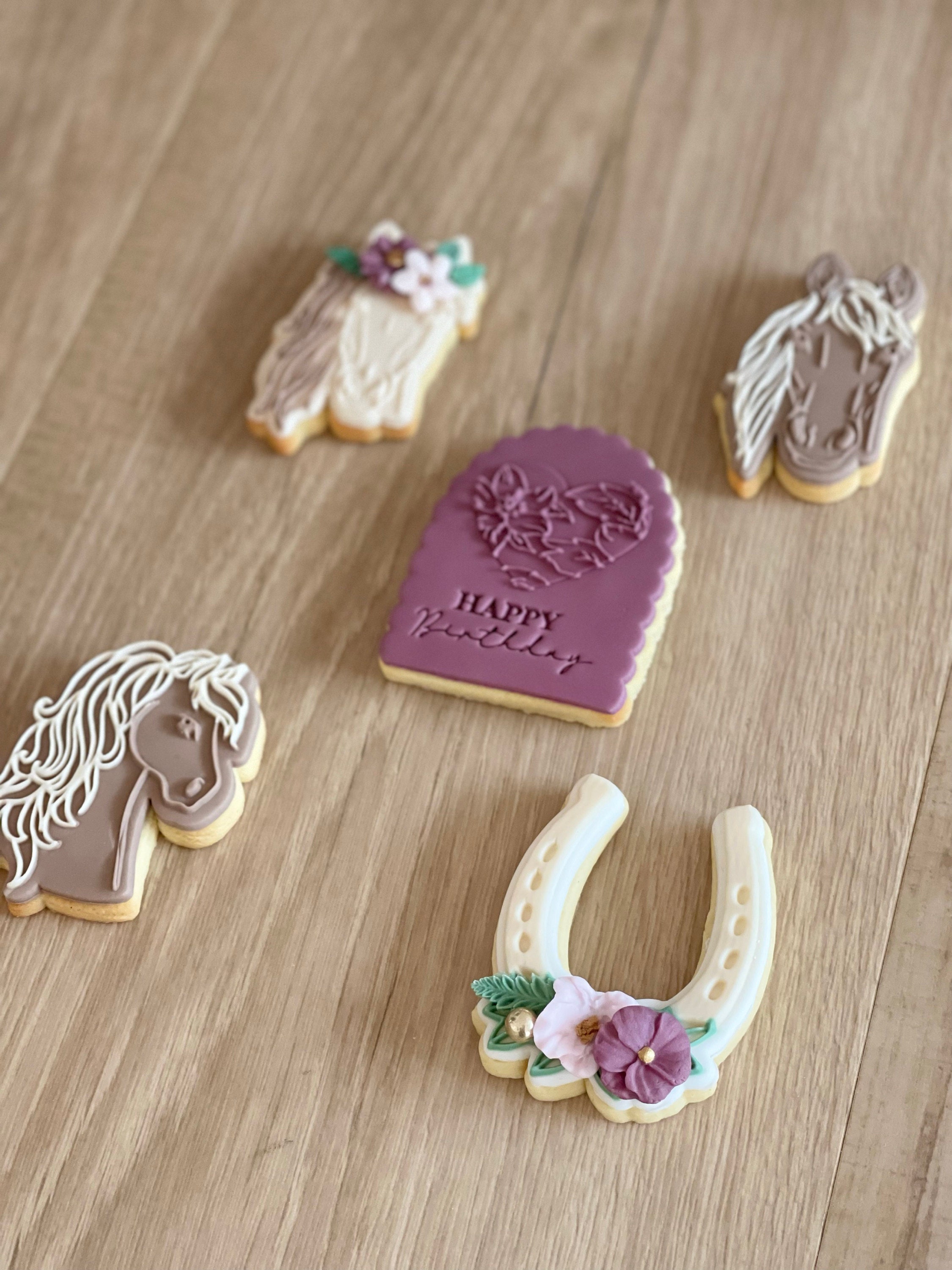 Custom Pet Horse Head Embosser Cookie Stamp with Cutter