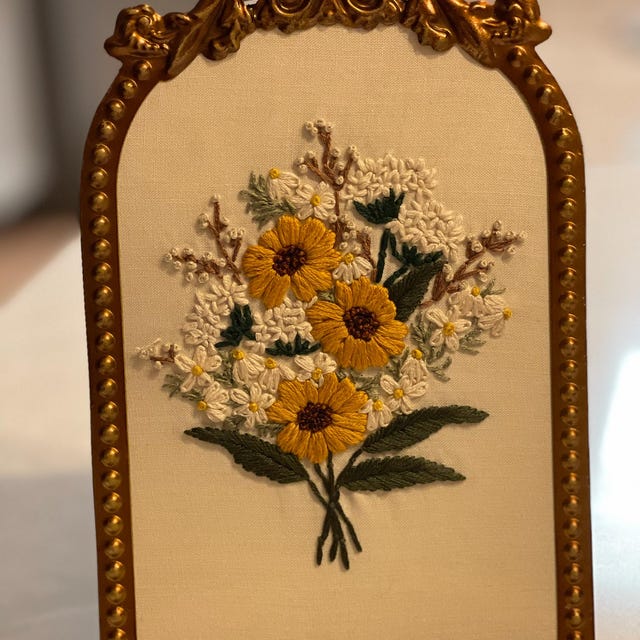 野の花の花束の刺繍パターン - 7 インチの刺繍プロジェクト - Etsy 日本