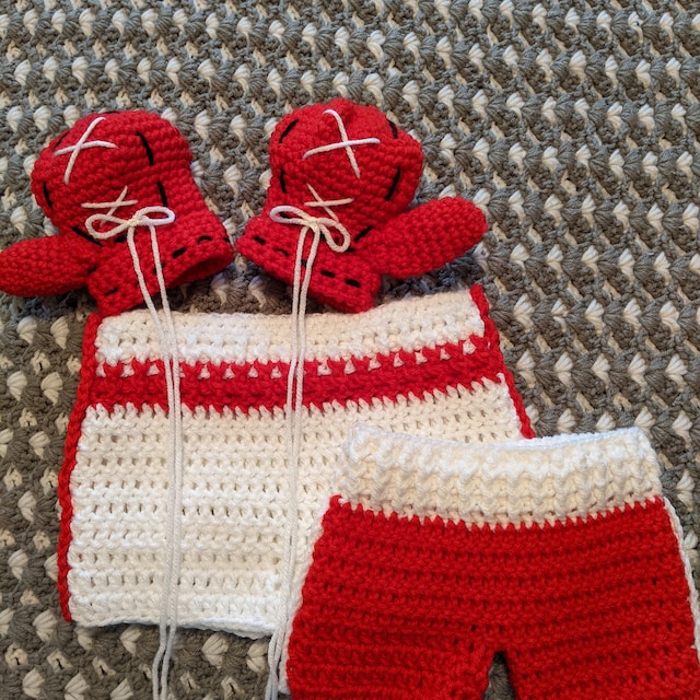A customer's finished Baby Boxer Crochet Pattern