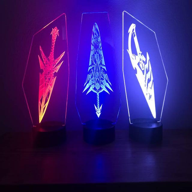 Pyra/mythra/pneuma Aegis Swords Trio LED Nightlight Display - Etsy