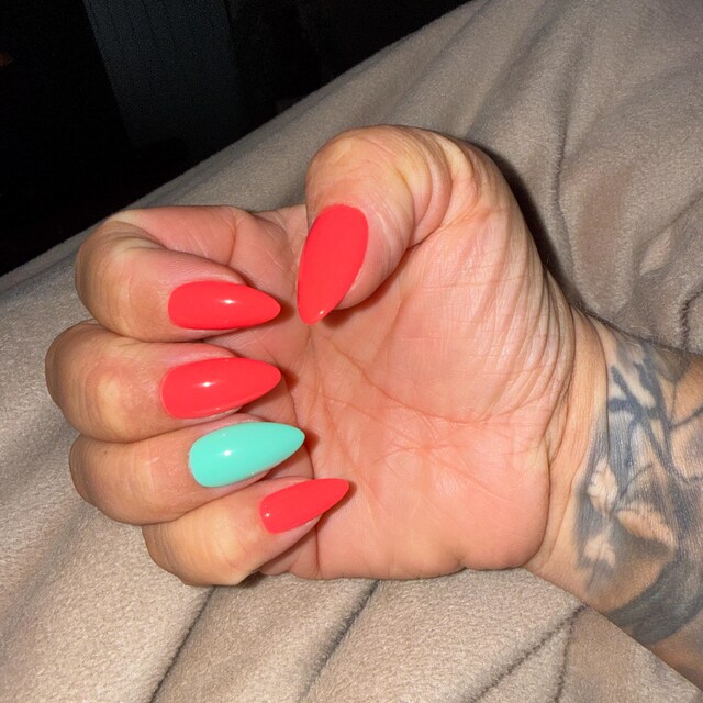 Guava Mama | Handmade Bright Coral Summer Press on Nails