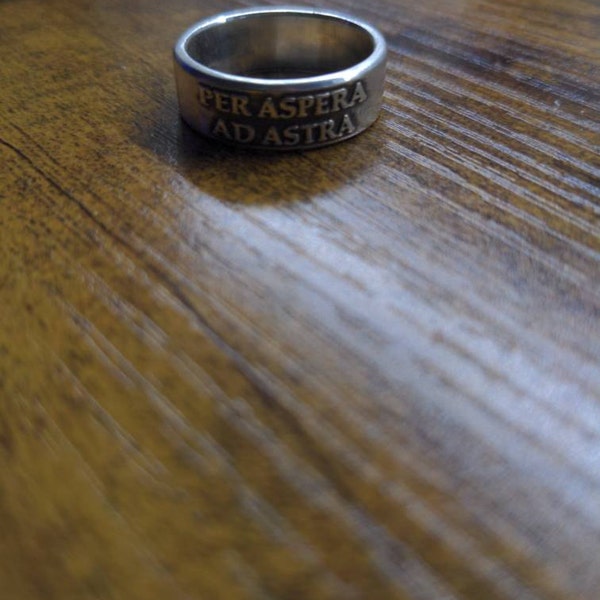 Per Aspera Ad Astra Ring - Through Hardships to the Stars Sterling ...