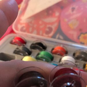 Tidy Crafts Bobbin Organizer Box With 28 Pre-wound Bobbins - Sewing Machine Accessory