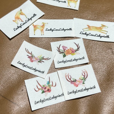 Watercolor Feather Labels Personalized Tags on Soft Organic - Etsy