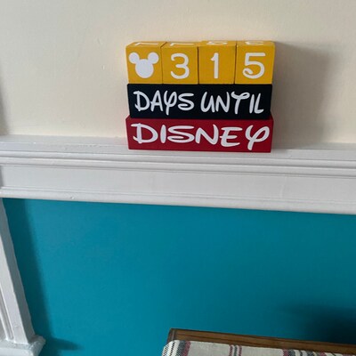 2-sided Disney Countdown Blocks, Vacation Countdown, Weeks/days Until ...