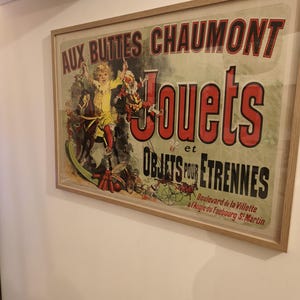 Poster Lithographique 50x70cm - Reproduction D'affiche Vintage "Jouets Aux Buttes Chaumont" - Neuf Sous Tube - Déco Murale Rétro