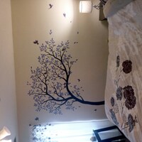 Wall Decal Large Tree Decals Huge Tree Decal Nursery With Birds White ...