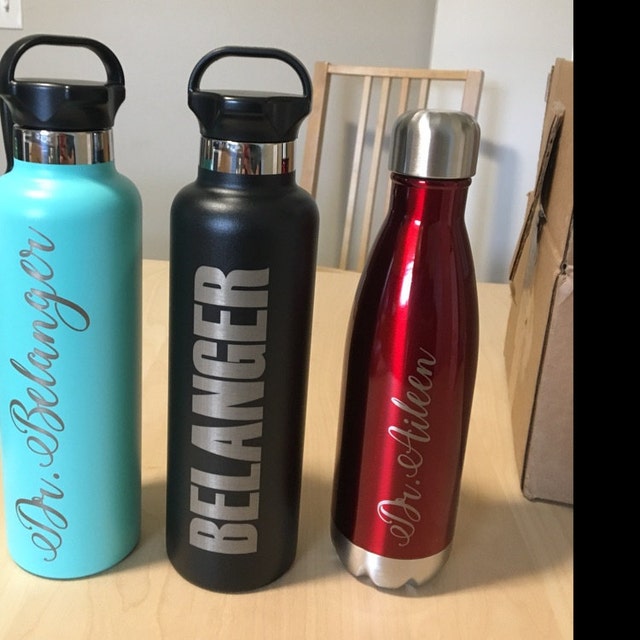Carmin  Personalized Metal Water Bottle - Etchey