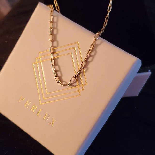 Beaux Bijoux Paperclip Chain Necklace – Sterling Silver Or 14k Gold Plated, Italian-Made Layering Necklace