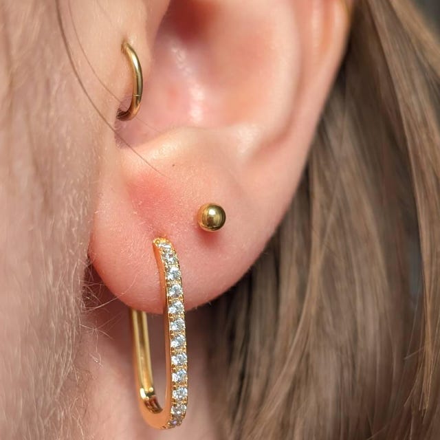 ORECCHINI a cerchio con zirconi multicolor - argento