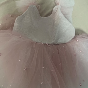 Special Occasion Dress Pink Pearl Dress First Birthday Dress Toddler Party Dress