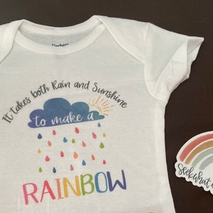 Rainbow Baby Pregnancy Announcement It Takes Both Rain & - Etsy