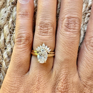 Baguette Cut Moissanite Wedding Band Women Yellow Gold Wedding Band ...