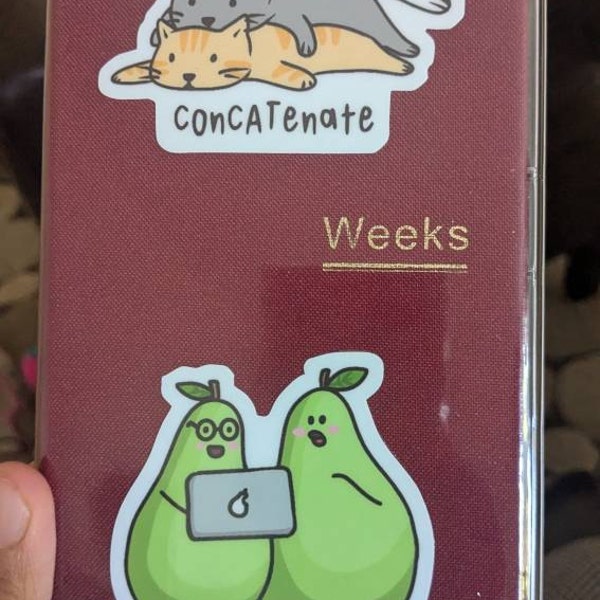 Pear Programming Waterproof Glossy Tech Pun Stickers Hydroflask Laptop ...