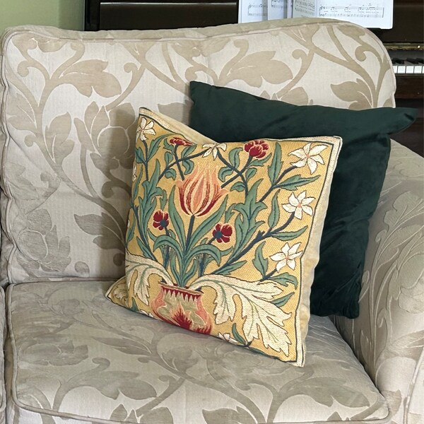 Tree of Life William MORRIS Design BELGIAN Belgium Jacquard WOVEN Hand ...