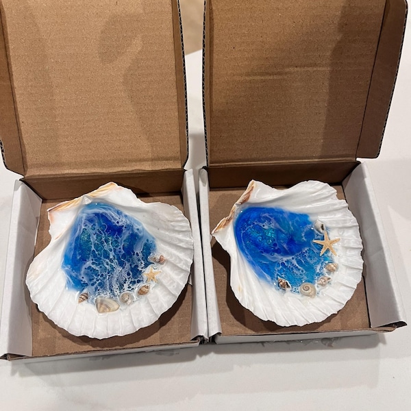 Made in Hawaii Ocean Shell Ring Dish | Jewelry Dish Maui Made | Beach ...