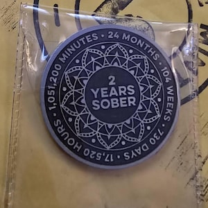 Customer photo for Custom Any Year Mandala sobriety coin review