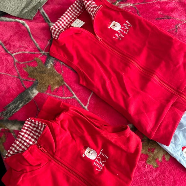 Anavini Baby Girls Blue Check Bubble - Flutter Sleeves - Embroidery Golf Theme
