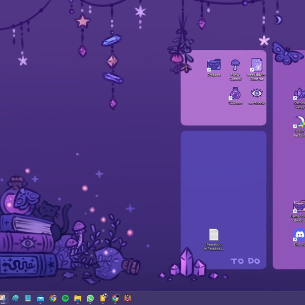 Moth Magic Computer Desktop Theme Background Wallpaper Organizer Set - Etsy