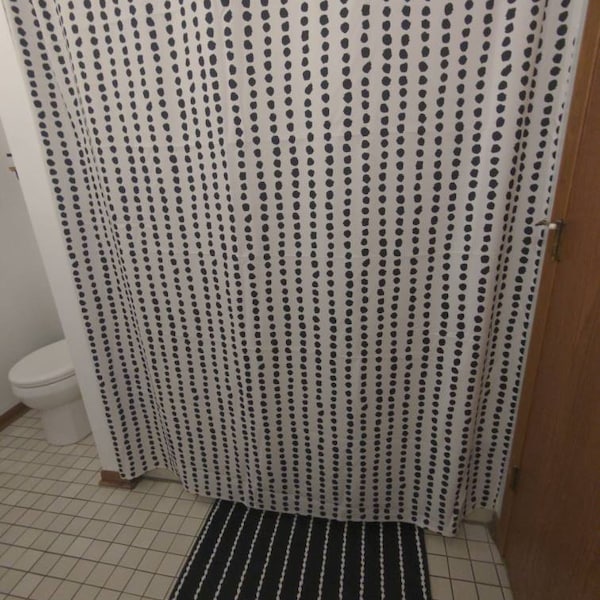 Shower Curtain Boho, Black & White Shower Curtain, Art Deco Design Shower Curtain, Boho Shower ...