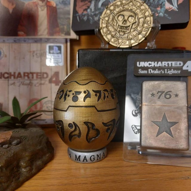 Uncharted Precursor Orb: Resin Printed Golden Egg Replica. Drake's
