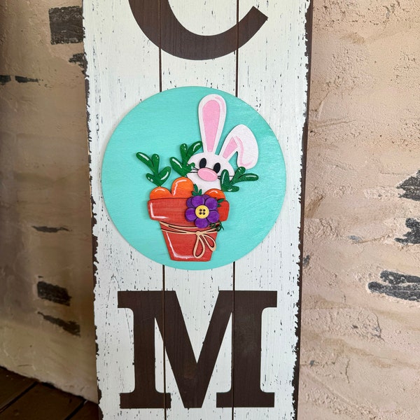 Shelf Sitters Spring Easter Bunny Sign Glowforge Laser Ready SVG ...