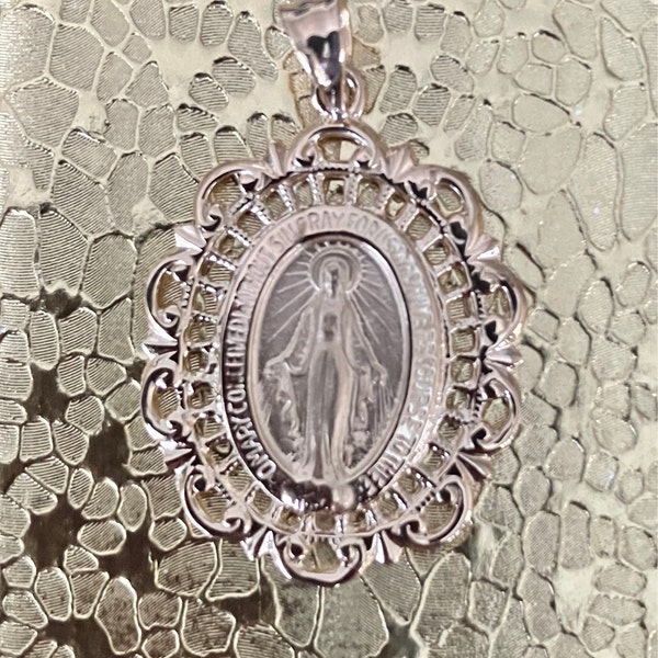 14k Solid Yellow Gold Virgin Mary Charm Pendant - Small Medium Large - Etsy