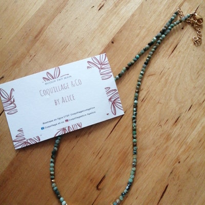 Collier De Pierres Semi-précieuses Variées - Multicolore - Bijou Occasion En Très Bon état