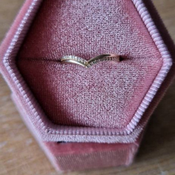 14k Gold Baguette Diamond Promise Ring, Solid Gold Simple Solitaire ...