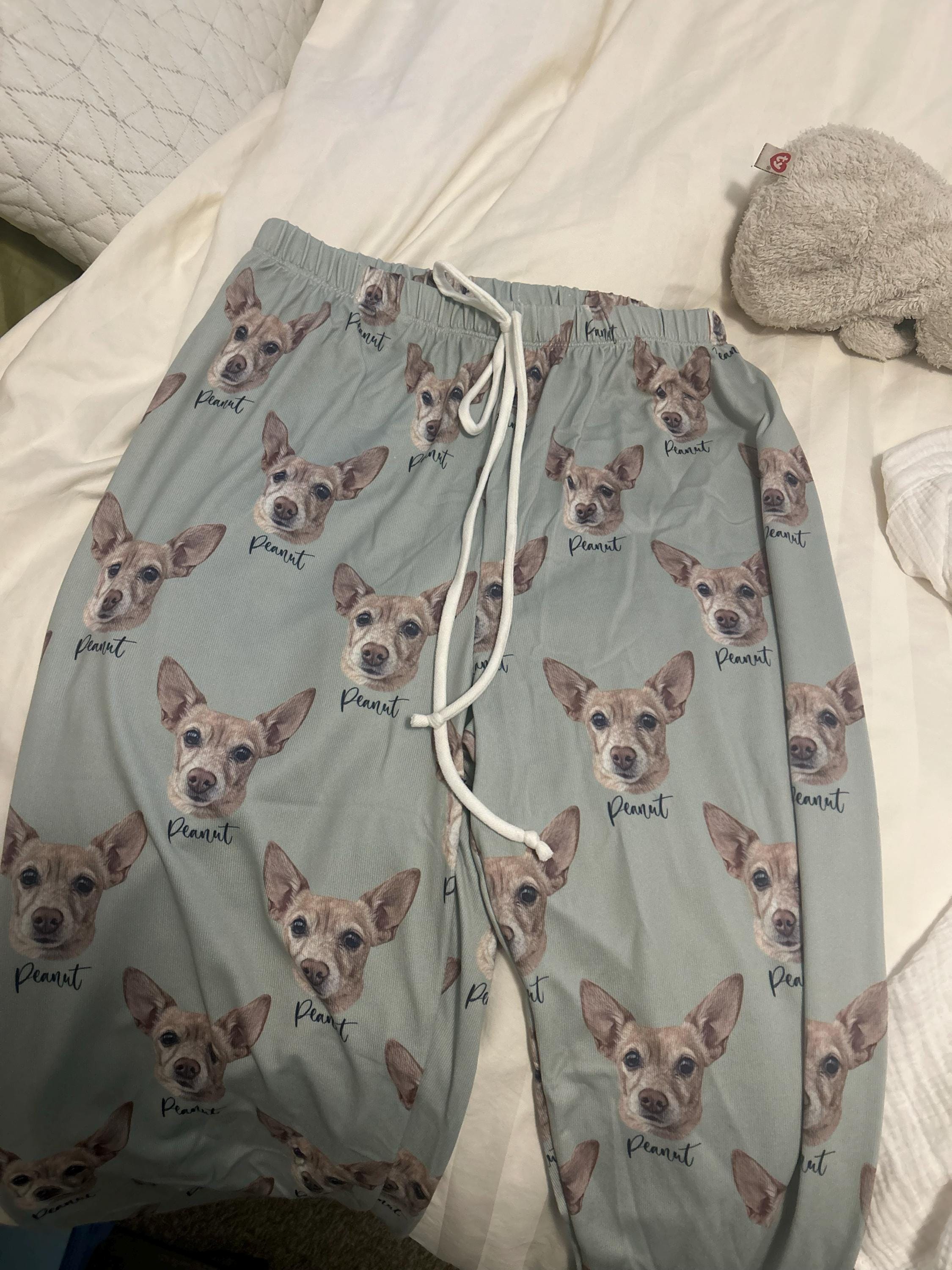 Custom Pet Portrait Pajama pants Using Pet Photo + Name Custom Dog Personalized Pajama Pants Photo Pants Dog Dad Dog Mom Gift