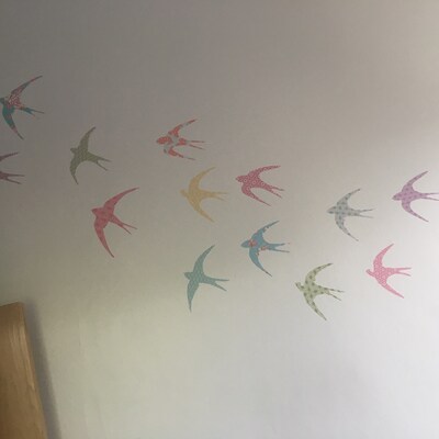 Flying Birds Fabric Wall Decals - Etsy