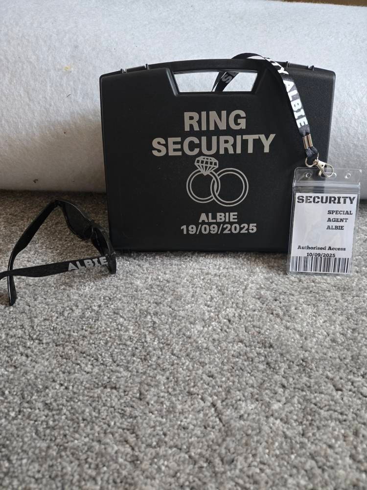 Wedding ring security set| Page Boy | Ring Security | Ring Bearer | Ring security | Wedding Secuirty | Ring Storage | Ring box |